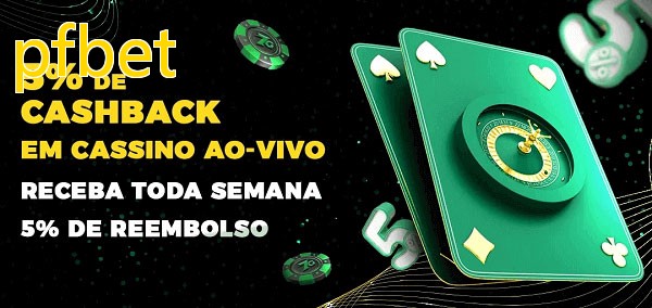 Promoções do cassino ao Vivo pfbet